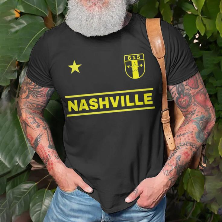 Nashville Tennessee - 615 Star Designer Badge Edition Unisex T-Shirt Gifts for Old Men