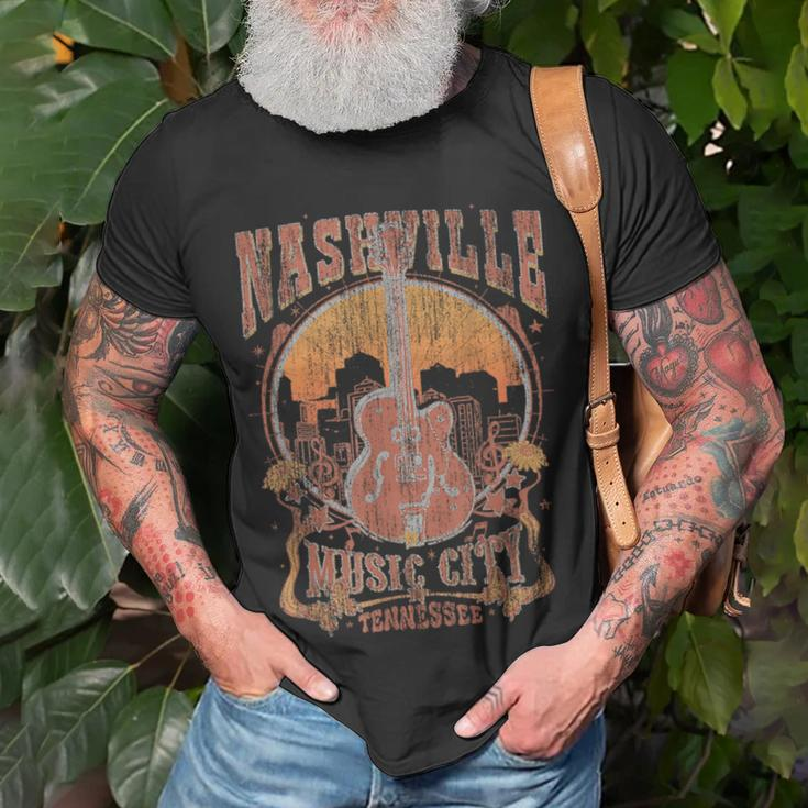 Nashville Tennessee Guitar Country Music City Guitarist T-Shirt Gifts for Old Men
