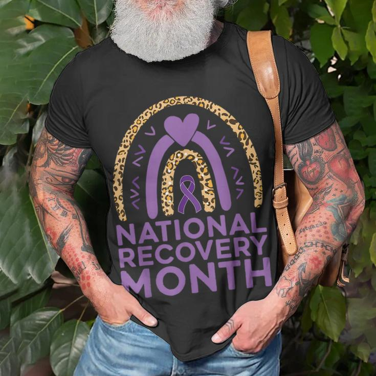 National Recovery Month Warrior Addiction Recovery Awareness T-Shirt Gifts for Old Men