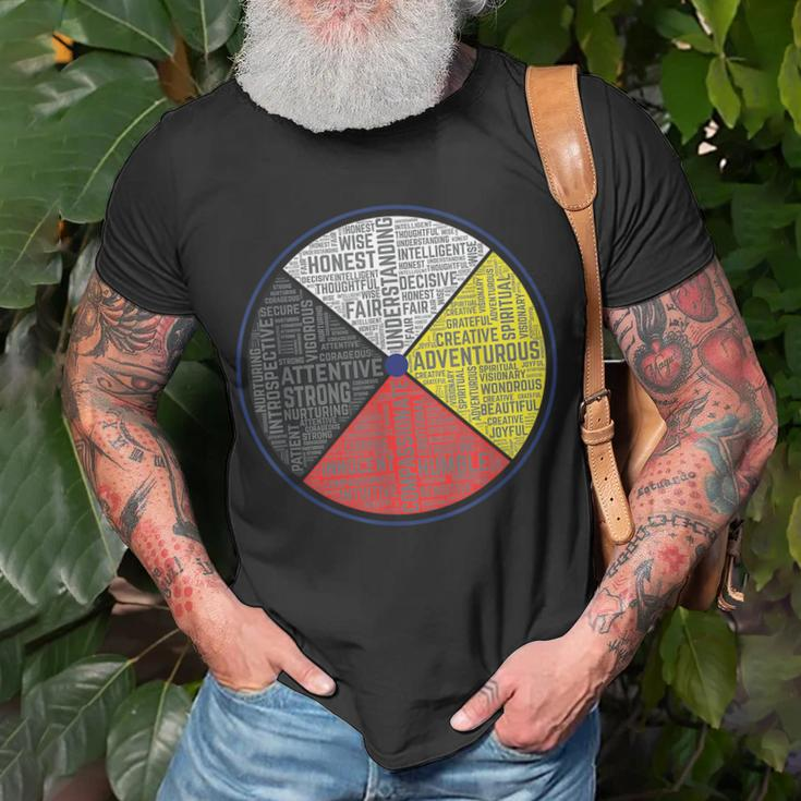 Native American Indian Words Of The Medicine Wheel Spiritual Unisex T-Shirt Gifts for Old Men