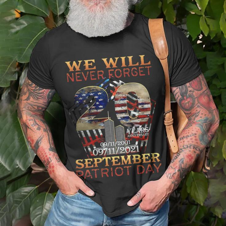 Never Forget Patriot Day 20Th 911 Unisex T-Shirt Gifts for Old Men