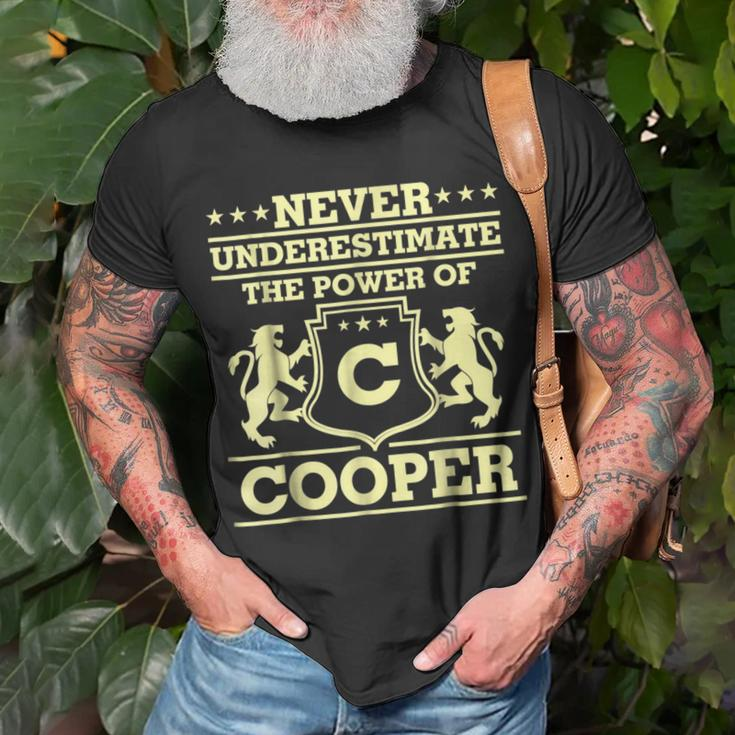 Never Underestimate Cooper Personalized Name Unisex T-Shirt Gifts for Old Men