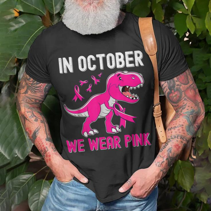 In October We Wear Pink Breast Cancer T-Shirt Gifts for Old Men