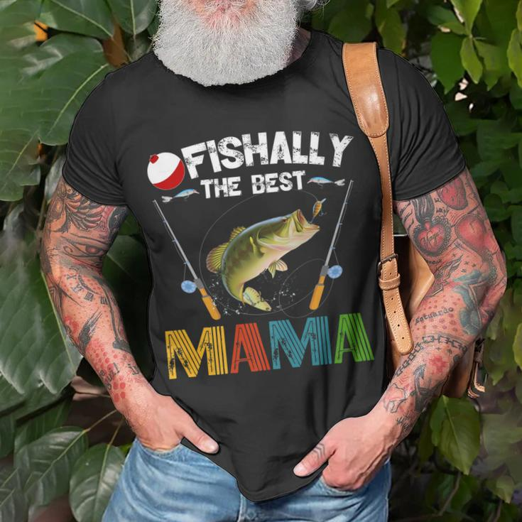 Ofishally The Best Mama Fishing Rod Mommy Funny Mothers Day Gift For Women Unisex T-Shirt Gifts for Old Men