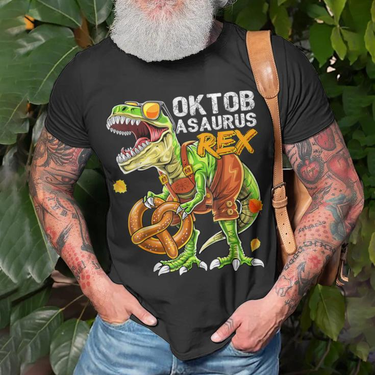 Oktoberfest Dinosaur Lederhosen Bavarian Costume T-Shirt Gifts for Old Men