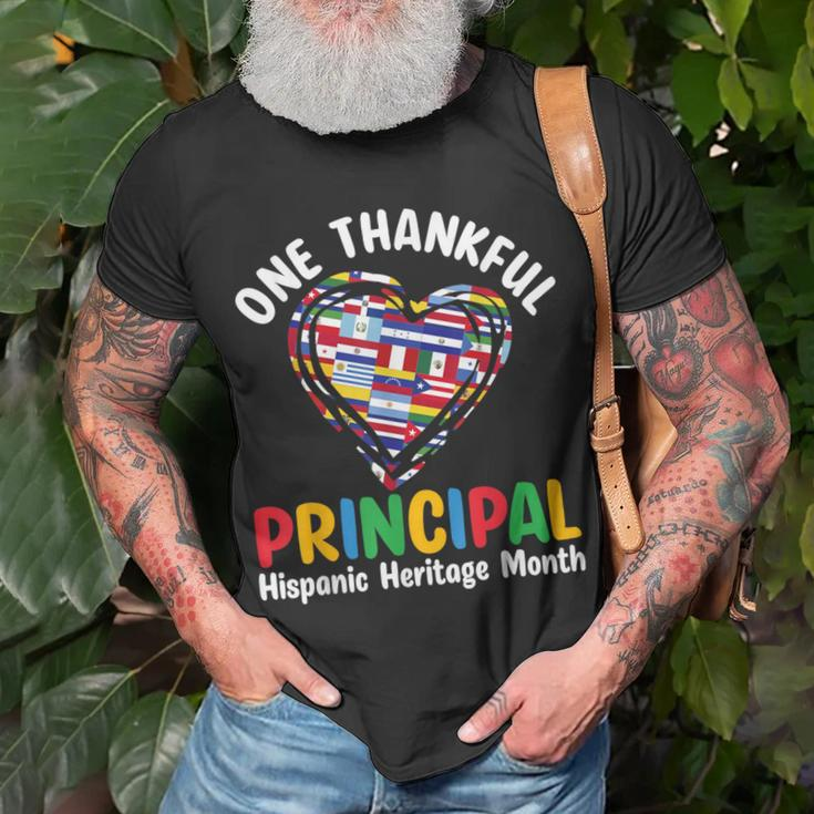 One Thankful Principal Hispanic Heritage Month Countries T-Shirt Gifts for Old Men