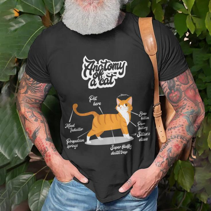 Orange Tabby Cat Anatomy Of A Cat Cute Present T-Shirt Gifts for Old Men