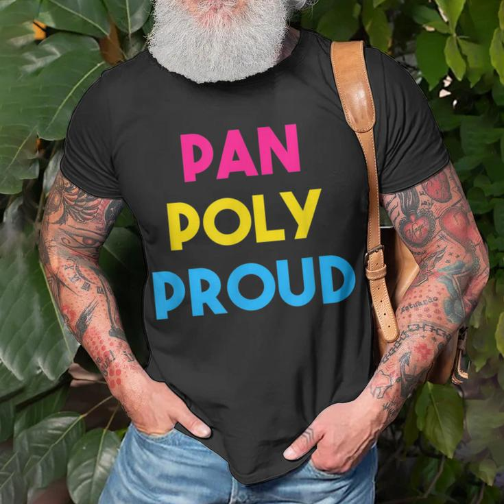 Pan Poly Proud Pansexual Pride Unisex T-Shirt Gifts for Old Men