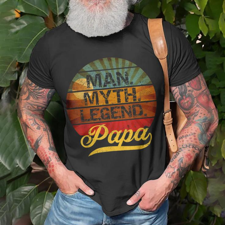 Papa Man Myth Legend Gift For Father Dad Daddy Gift For Mens Unisex T-Shirt Gifts for Old Men