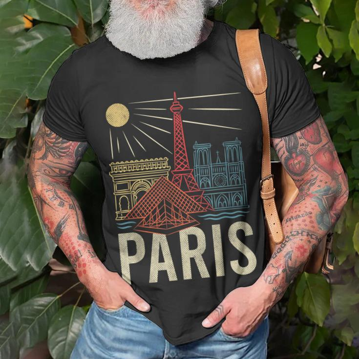 Paris Lover France Tourist Paris Art Paris T-Shirt Gifts for Old Men
