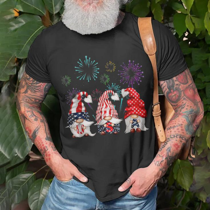Patriotic Three Gnomes Firework Independence Day 4Th Of July Unisex T-Shirt Gifts for Old Men