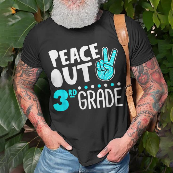 Peace Out 3Rd Grade Graduation Last Day School 2021 Funny Unisex T-Shirt Gifts for Old Men