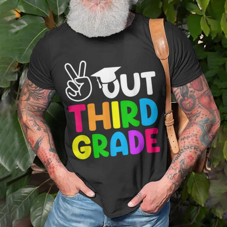 Peace Out 3Rd Grade Happy Last Day Of School Students Unisex T-Shirt Gifts for Old Men