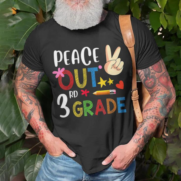 Peace Out 3Rd Grade Last Day Of School 3Rd Grade Unisex T-Shirt Gifts for Old Men