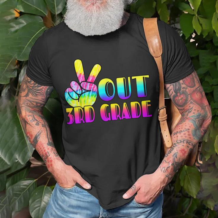 Peace Out 3Rd Grade Last Day Of School Graduation Tie Dye Unisex T-Shirt Gifts for Old Men