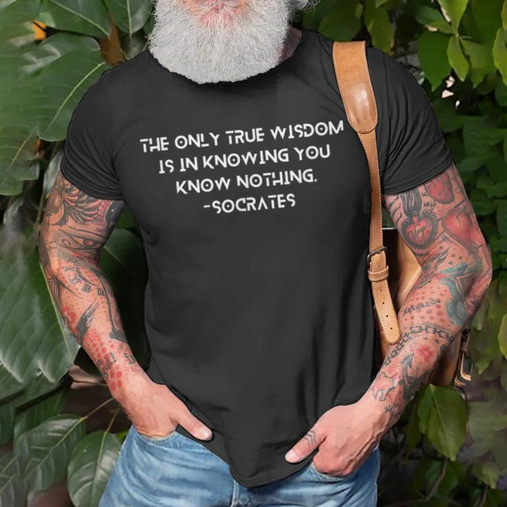 Philosophy Quote Embrace Humility The Wisdom Of Socrates T-Shirt Gifts for Old Men