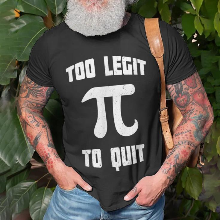 Pi Too Legit To Quit 90S Pi Day 314 Math Nerd Geek Vintage Pi Day Funny Gifts Unisex T-Shirt Gifts for Old Men