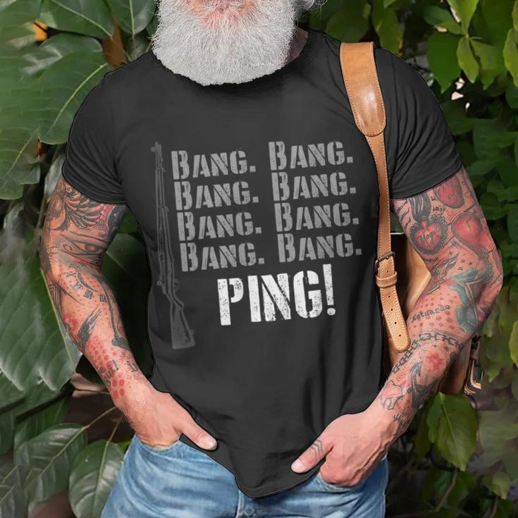 Ping Garand M1 Wwii Ww2 Us Army 30-06 Bang Battle Rifle T-Shirt Gifts for Old Men