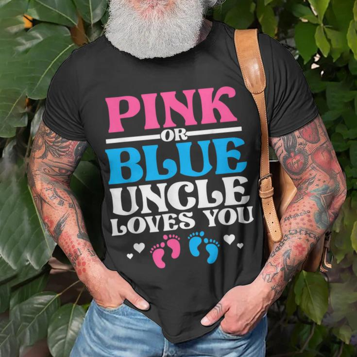 Pink Or Blue Uncle Loves You Unisex T-Shirt Gifts for Old Men