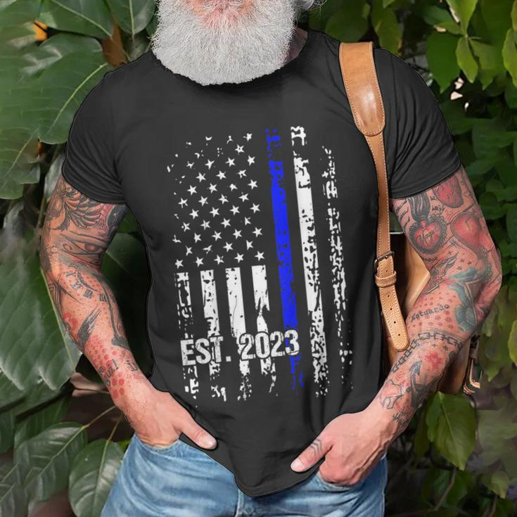 Police Graduation 2023 Back Print Police Academy 2023 Unisex T-Shirt Gifts for Old Men