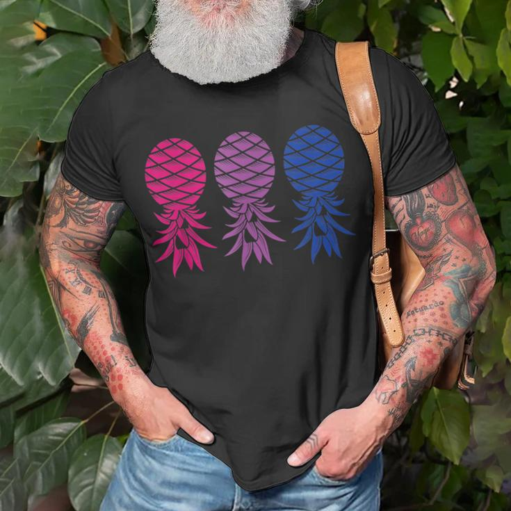 Polyamory And Upside Down Pineapple Bisexual Lgbt Unisex T-Shirt Gifts for Old Men
