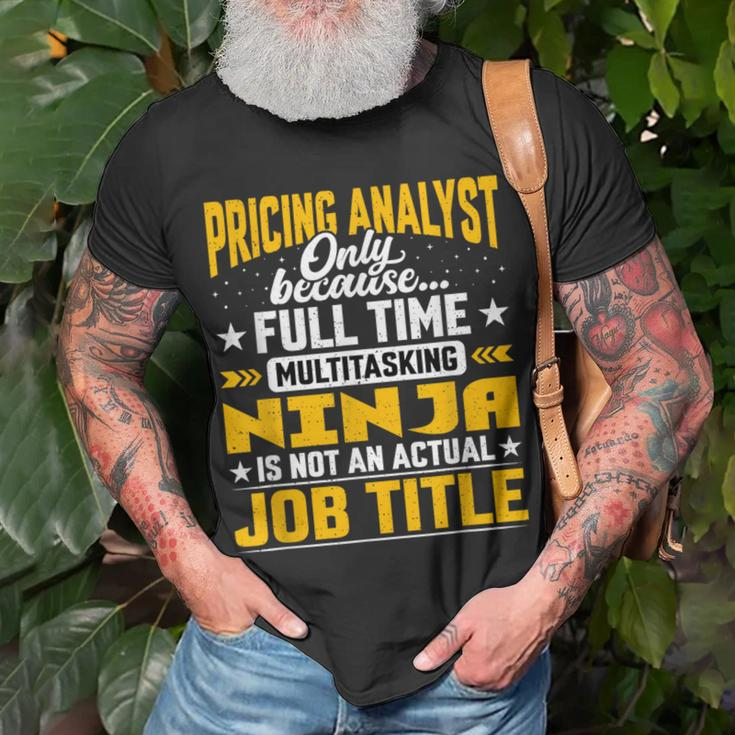 Pricing Analyst Job Title Pricing Researcher Accountant T-Shirt Gifts for Old Men