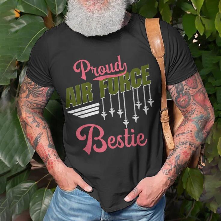 Proud Air Force Bestie Best Friend Pride Military Family Unisex T-Shirt Gifts for Old Men