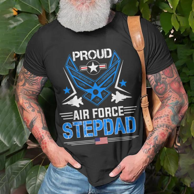 Proud Air Force Stepdad Veteran Pride Gifts Unisex T-Shirt Gifts for Old Men