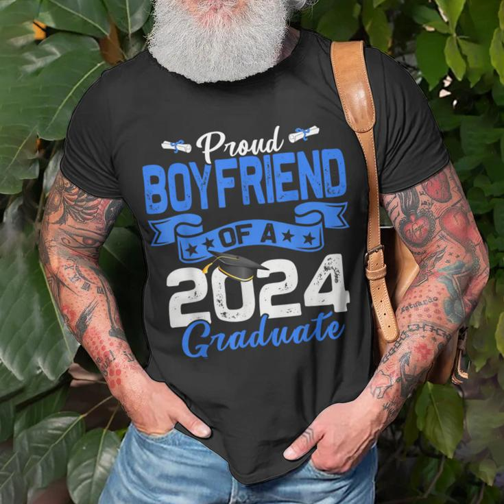 Proud Boyfriend Of A Class Of 2024 Graduate For Graduation T-Shirt Gifts for Old Men