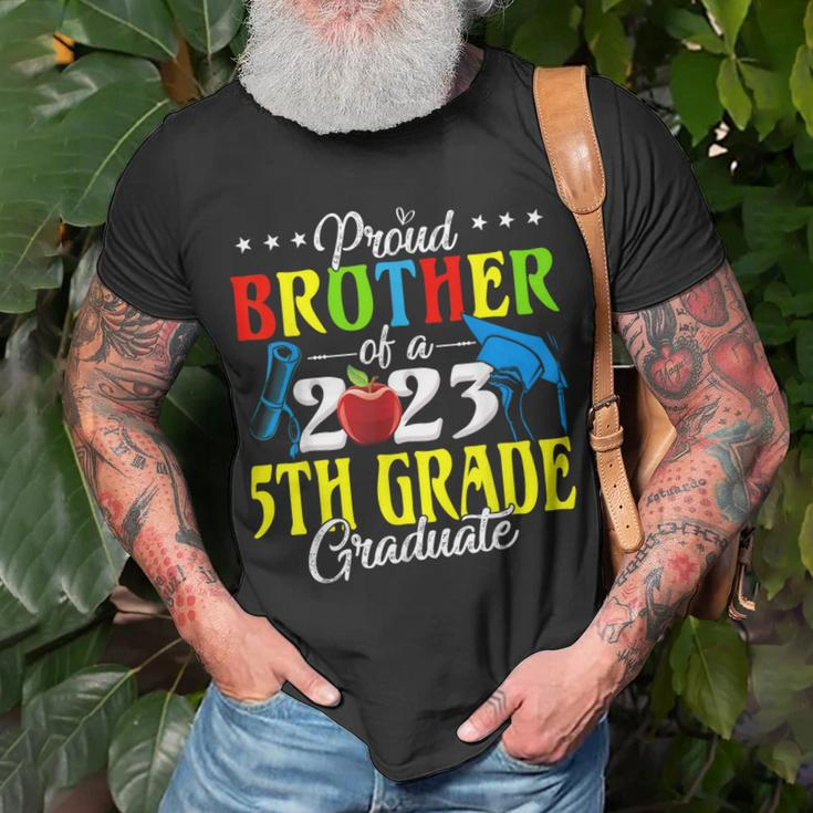 Proud Brother Of A 2023 5Th Grade Graduate Family Lover Unisex T-Shirt Gifts for Old Men