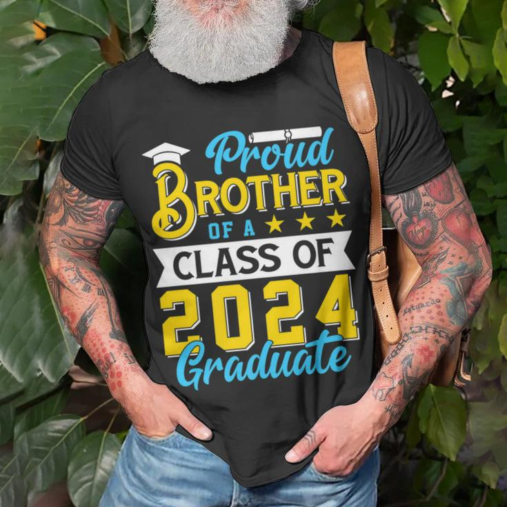 Proud Brother Of A Class Of 2024 Graduate Senior 2024 Unisex T-Shirt Gifts for Old Men