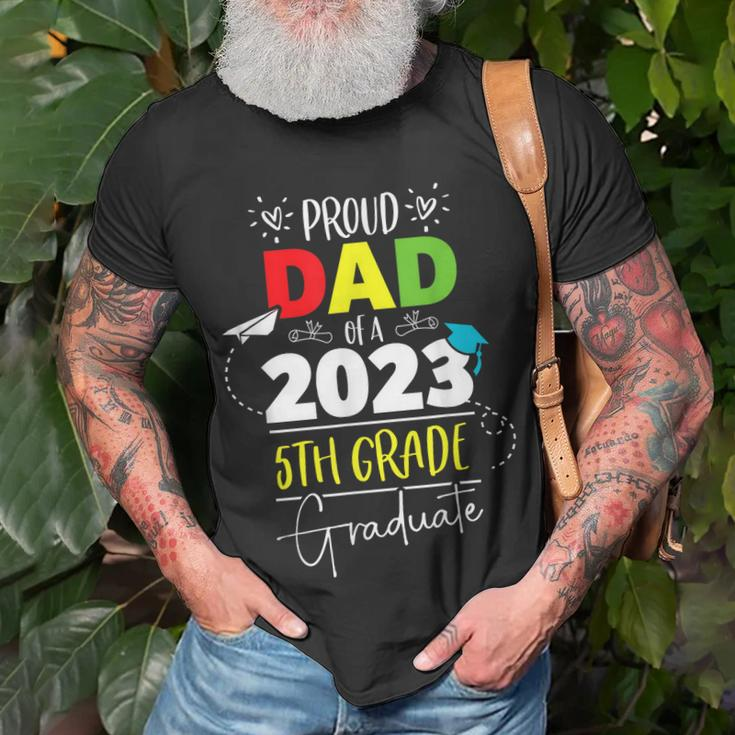 Proud Dad Of A Class Of 2023 5Th Grade Graduate Cute Heart Unisex T-Shirt Gifts for Old Men