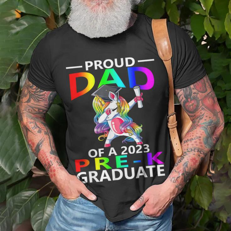 Proud Dad Of A Class Of 2023 Prek Graduate Unicorn Unisex T-Shirt Gifts for Old Men