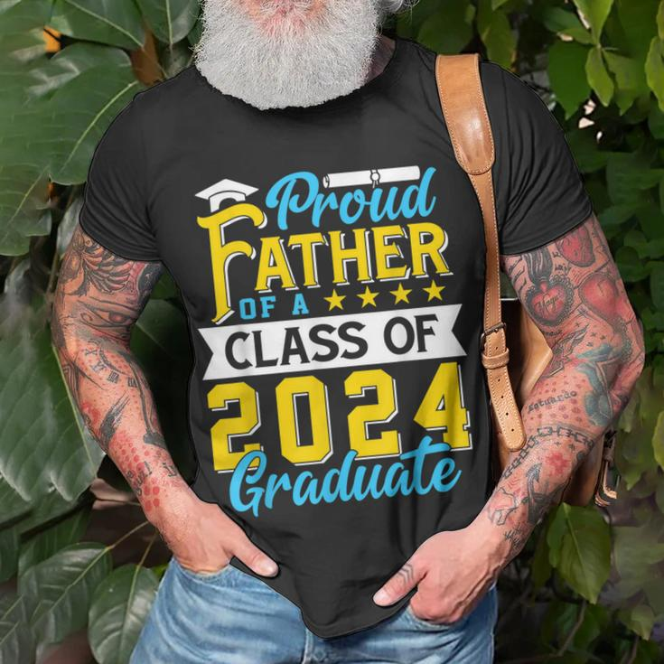 Proud Father Of A Class Of 2024 Graduate Senior 2024 Unisex T-Shirt Gifts for Old Men