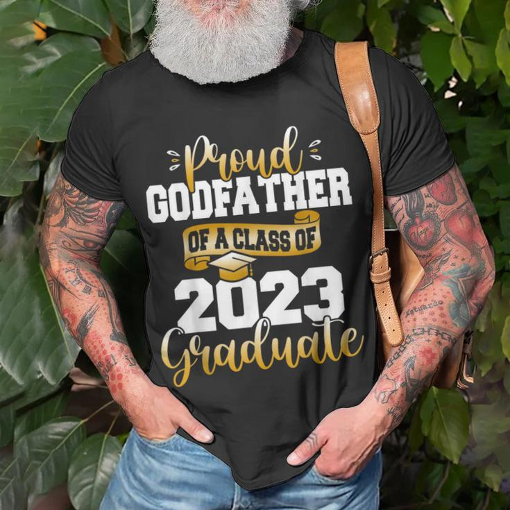 Proud Godfather Of A 2023 Graduate Funny Class Of 23 Senior Unisex T-Shirt Gifts for Old Men