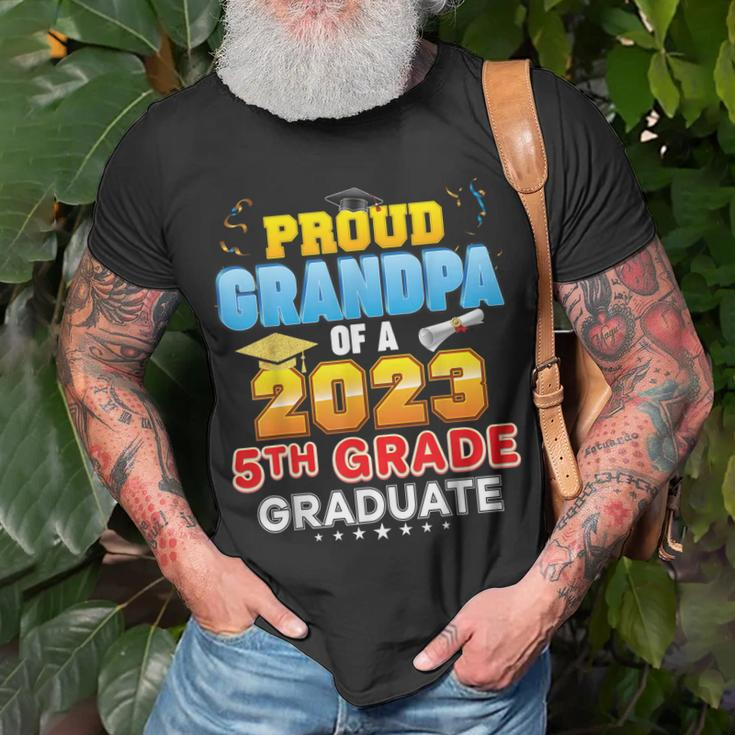 Proud Grandpa Of A Class 2023 5Th Grade Graduate Last Day Unisex T-Shirt Gifts for Old Men