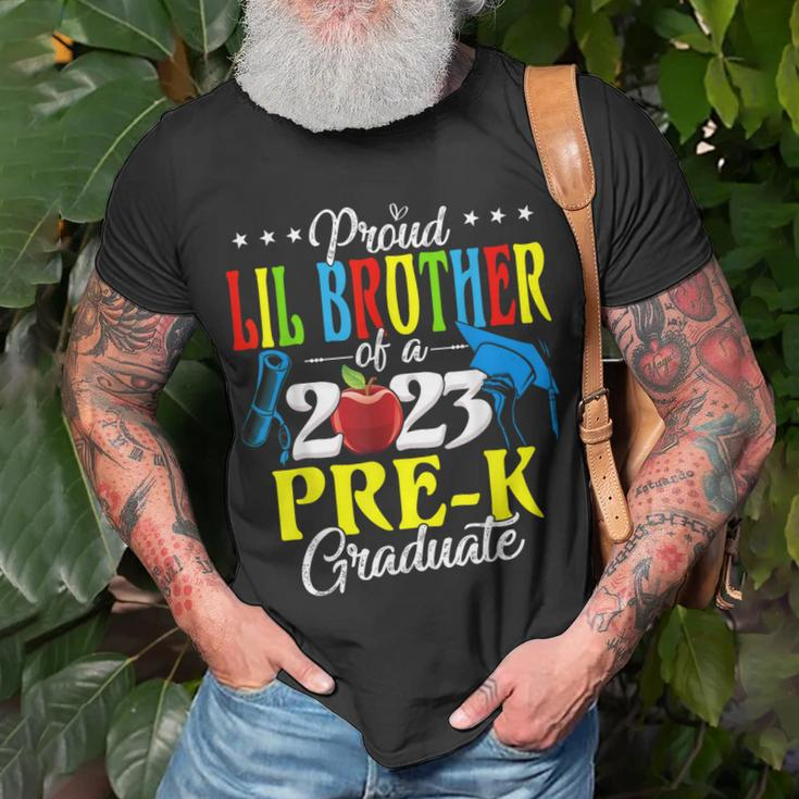 Proud Lil Brother Of A 2023 Prek Graduate Family Lover Unisex T-Shirt Gifts for Old Men