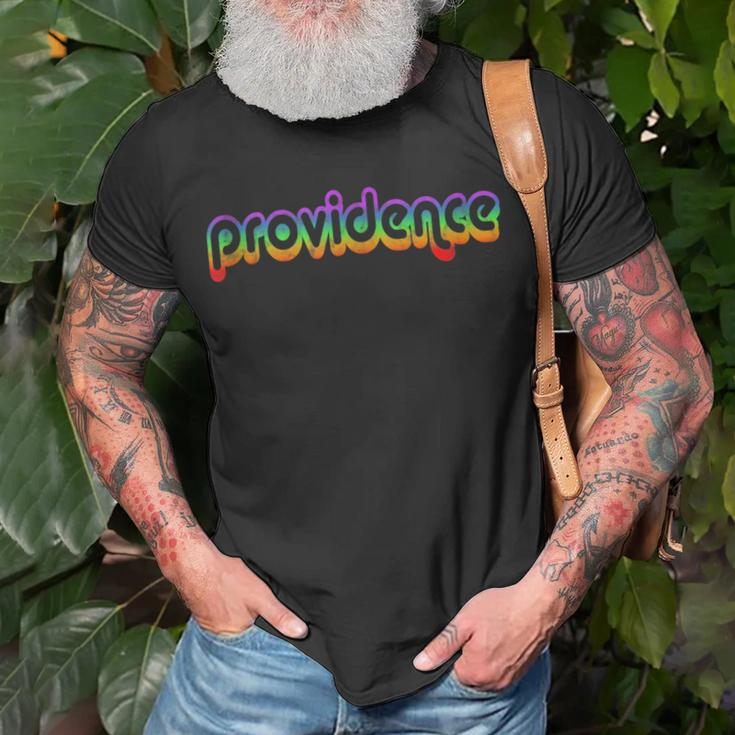 Providence Vintage Retro Rhode Island Graphic PrideGifts Unisex T-Shirt Gifts for Old Men