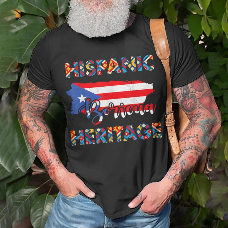 Puerto Rico Flag Hispanic Heritage Boricua Rican T-Shirt Gifts for Old Men