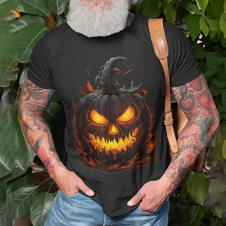 Pumpkin Scary Spooky Halloween Costume For Woman Adults T-Shirt Gifts for Old Men