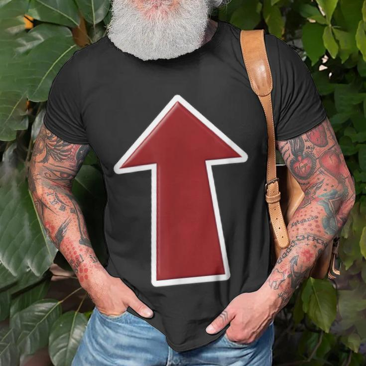 Red Arrow Pointing Up T-Shirt Gifts for Old Men
