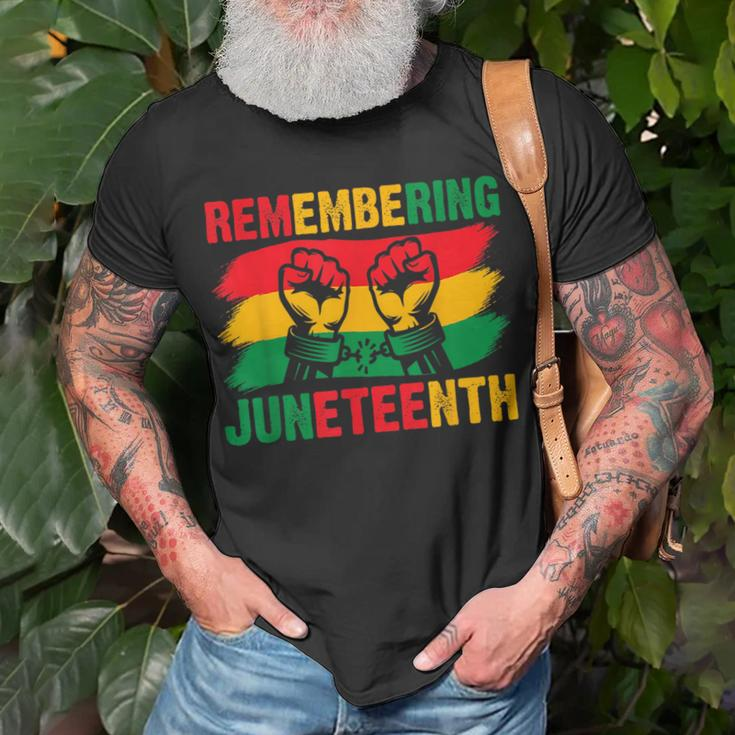 Remembering My Ancestors Junenth Celebrate Junenth Day Unisex T-Shirt Gifts for Old Men