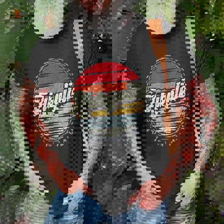 Retro Autryville Home State Cool 70S Style Sunset T-Shirt Gifts for Old Men