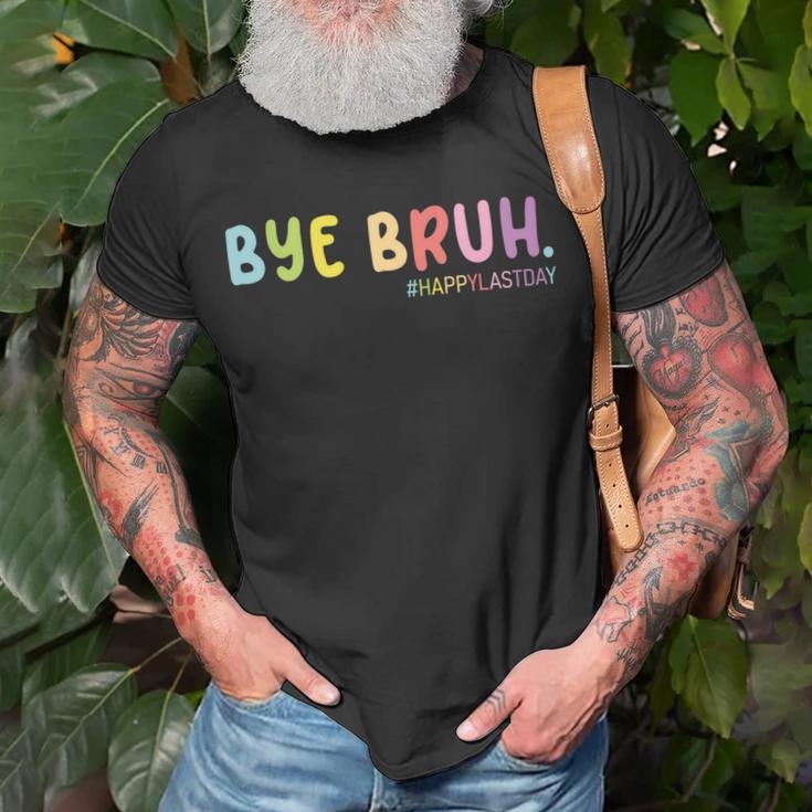 Retro End Of School Year Happy Last Day Summer Bruh We Out Unisex T-Shirt Gifts for Old Men