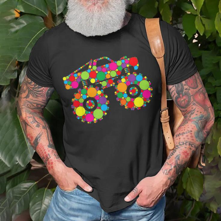 Retro Monster Truck Happy International Dot Day 2023 Boys T-Shirt Gifts for Old Men
