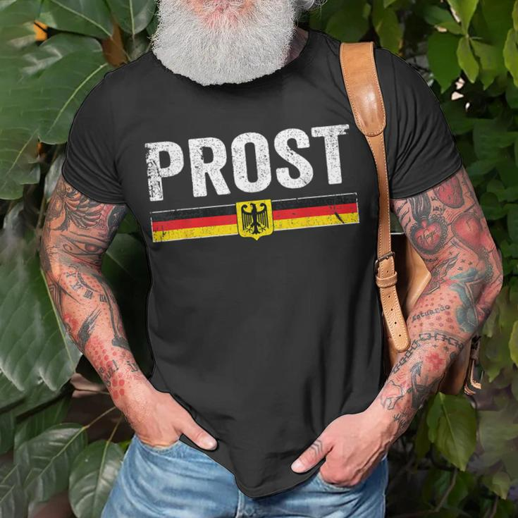 Retro Oktoberfest German Flag Prost T-Shirt Gifts for Old Men