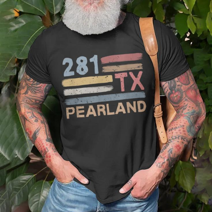 Retro Pearland Area Code 281 Residents State Texas T-Shirt Gifts for Old Men
