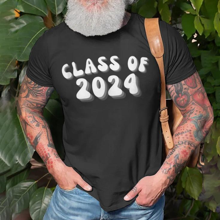 Retro Senior 2024 Class Of 2024 Graduation High School Grad Unisex T-Shirt Gifts for Old Men