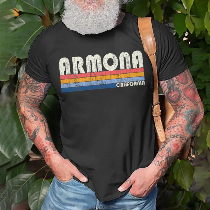 Retro Vintage 70S 80S Style Armona Ca T-Shirt Gifts for Old Men