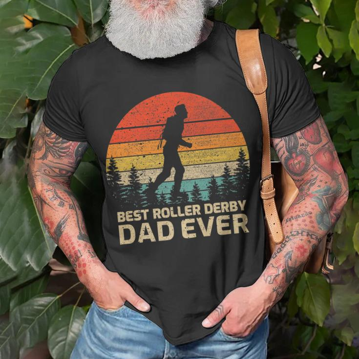 Retro Vintage Best Roller Derby Dad Ever Fathers Day Gift For Mens Gift For Women Unisex T-Shirt Gifts for Old Men